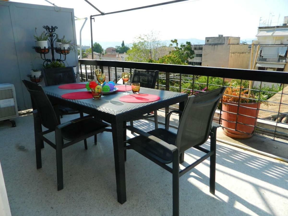 So Athens - Charming 1Bd Flat, Large Terrace, Acropolis View Apartment Luaran gambar